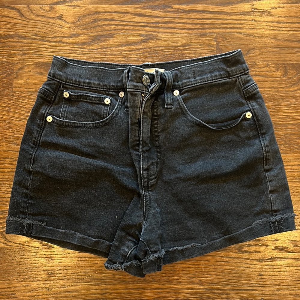Madewell High Rise Denim Short Lunar Wash